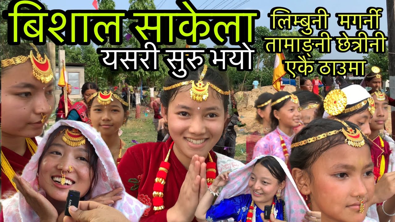 Sakela dance new sakela in limbu culture बिशाल साकेला यसरी सुरु भयो लिम्बुनि राइनि तामाङ्नी छेत्रीनी