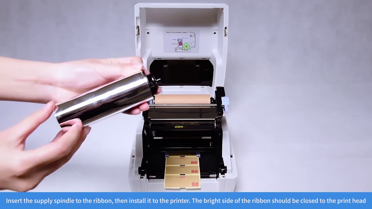 iT4 Series Barcode Printer Label and Ribbon Loading