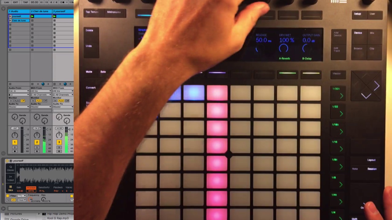Tutorial 07) - Push2/Ableton - cut up audio samples and converting to 'simpler' using PUSH 2