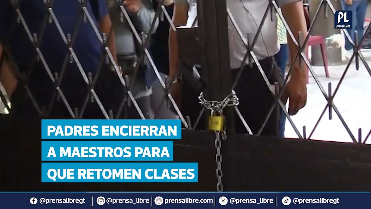 Padres de familia encierran a maestros por no dar clases en escuela de Villa Nueva; PNC interviene