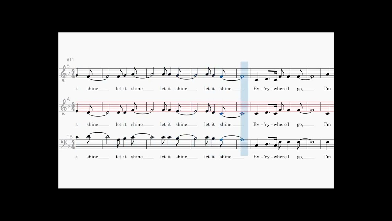 This Little Light of Mine, alto, traditional