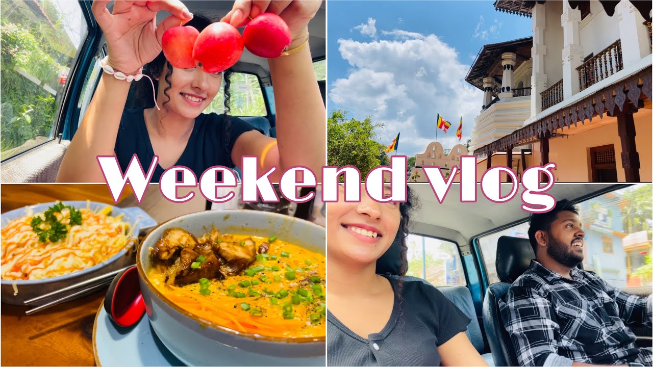 සතිඅන්තය ගෙවුන විදිහ 🍜🛍️🍒  weekend vlog | day out vlog අවී ගේ driving class ගියා 🥹 #aesthetic #vlog