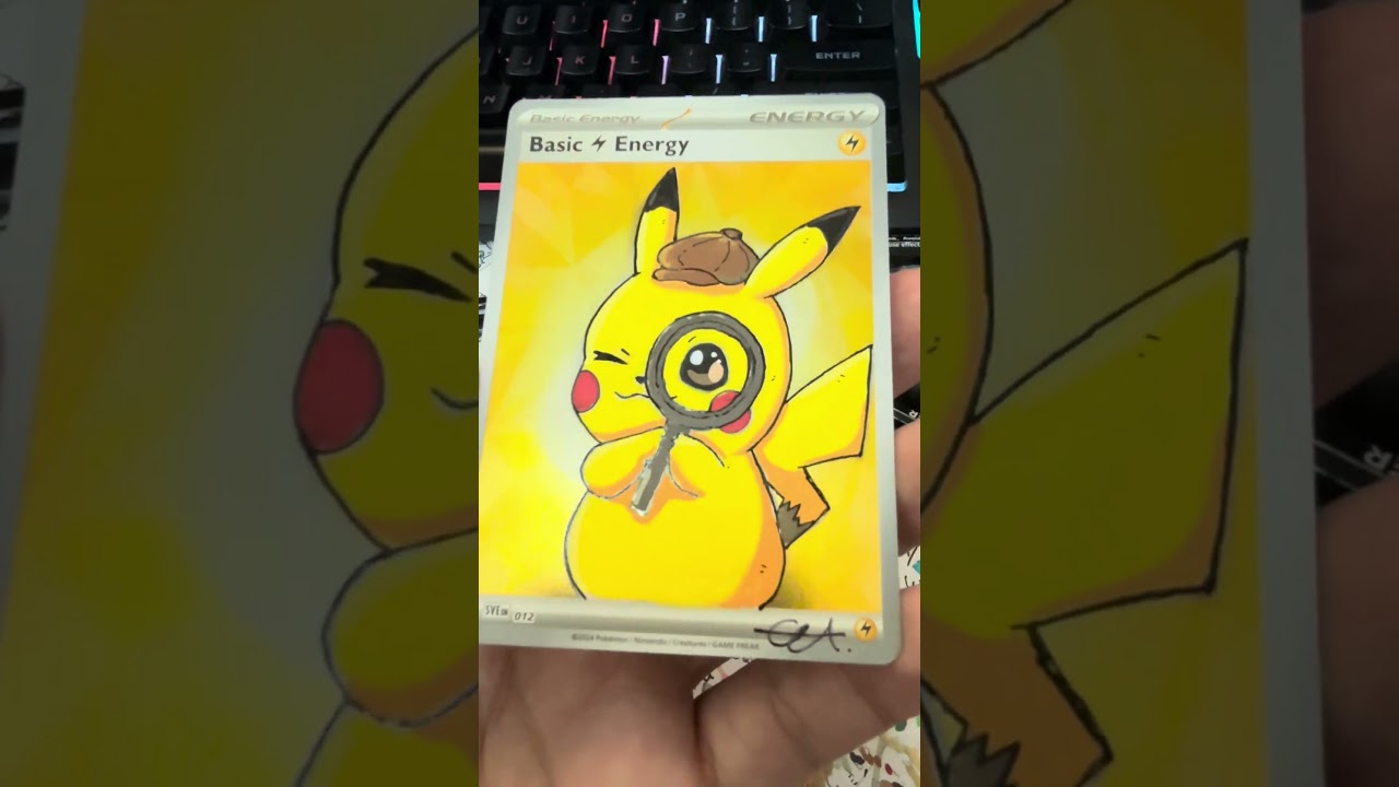 Detective Pikachu 🔍 | Hand-Drawn Pokémon Card 