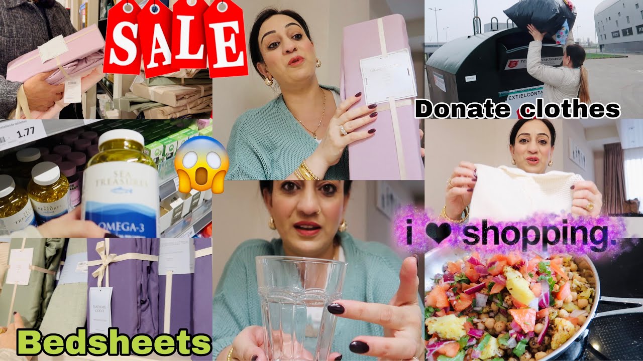 ‼️ Shopping I Found Beautiful Bedsheets and Glasses  Donating Clothes and Making Culcha..!