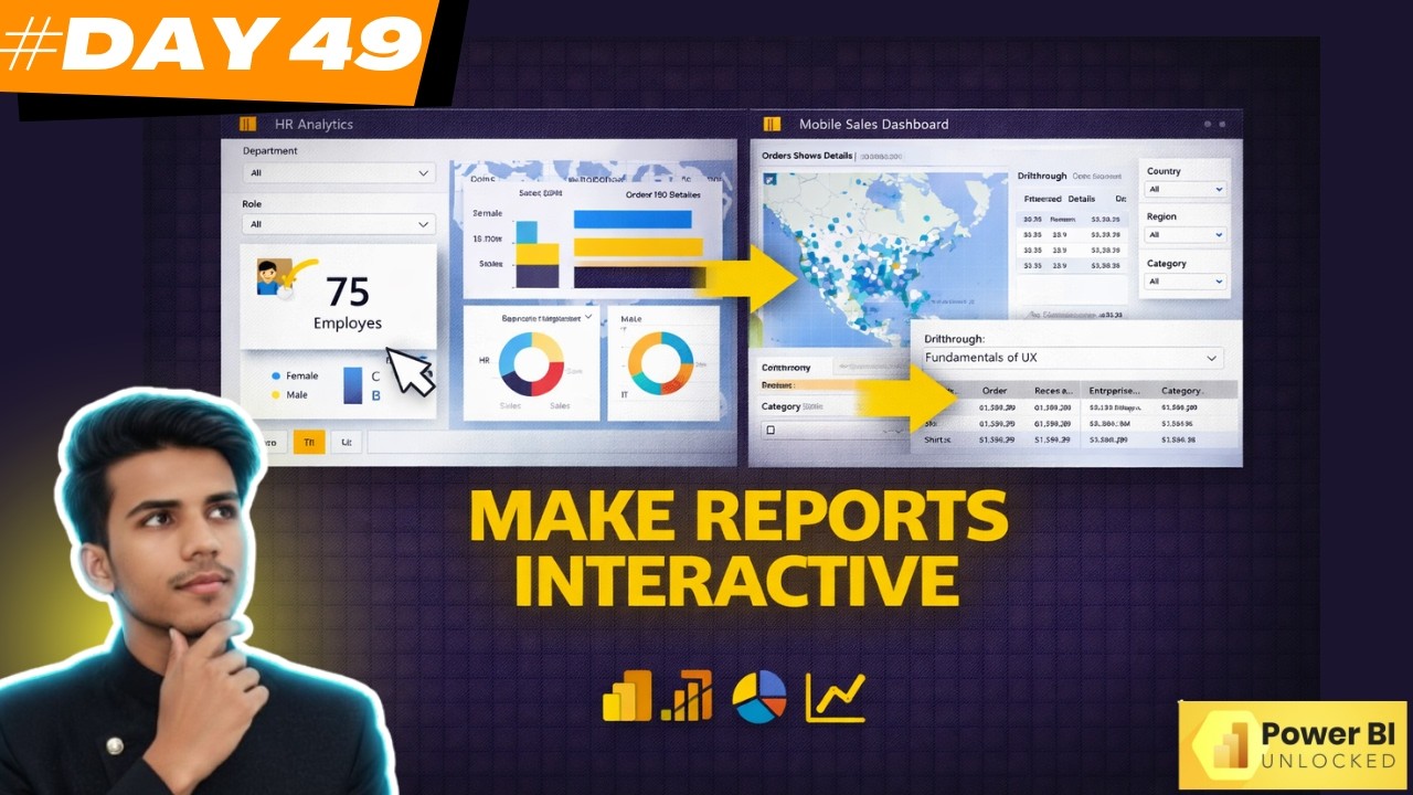 Фильтры, срезы и детализация данных в Power BI (интерактивное руководство) День 49 #datamindsacademy