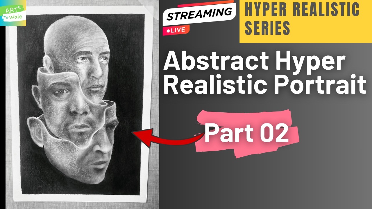 Abstract Hyper Realistic Portrait – 3 Faces Complete 🔥 | Part 2 Final + Background