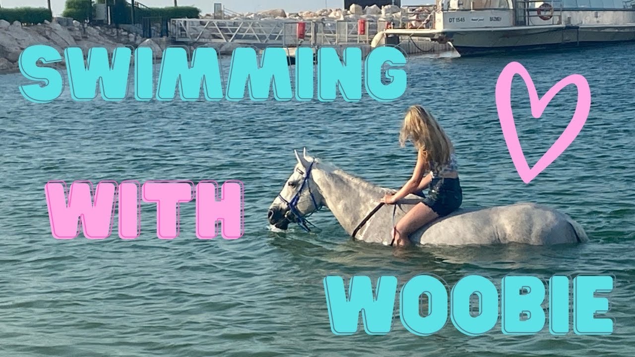 TAKING HORSES SWIMMING IN DUBAI!! | tarabrowneventing