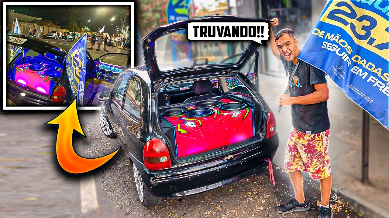 CAUSANDO no MEIO DA CARREATA com o CARRO CHEIO DE SOM !! *Fazendo a FESTA*