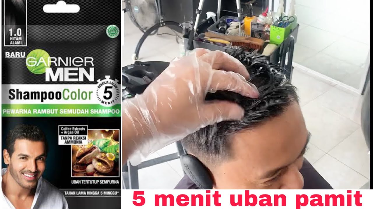 garnier men hitam shampoo color cukup 5 menit uban pamit