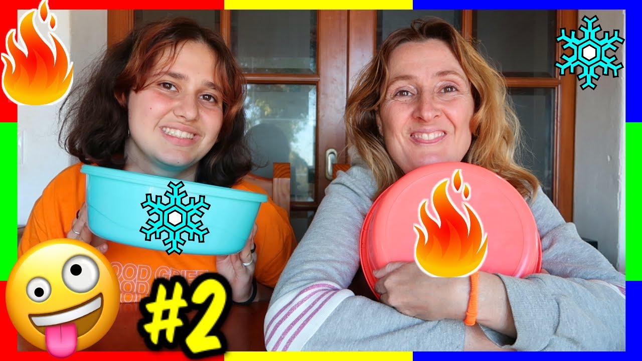 CALIENTE vs FRIO Challenge - Ponte las Pilas con Lina y Eva