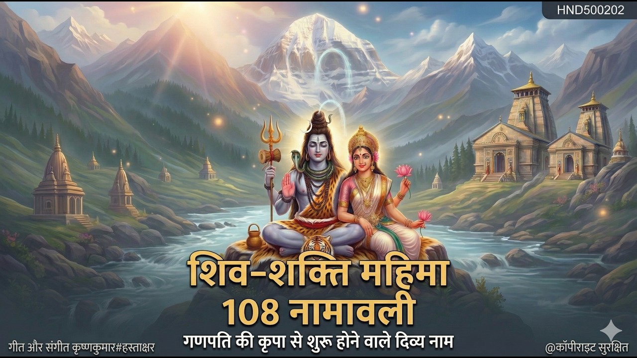 शिव-शक्ति महानता 108 नामावली- गणपति की कृपा से शुरू होने वाले दिव्य नाम-HND500202