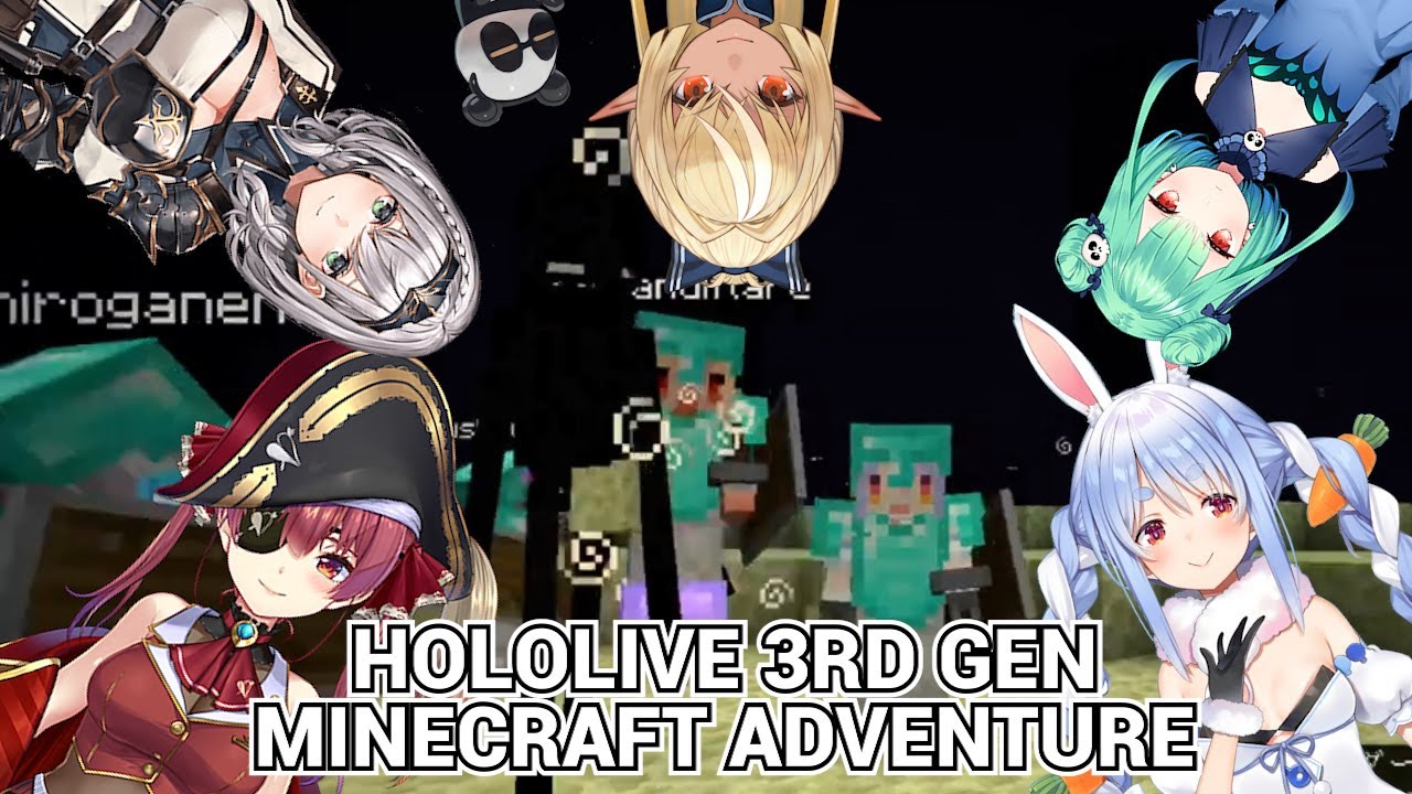 Hololive 3rd Generation's Minecraft Hardcore Aventure + the best VTuber engrish you will ever hear
