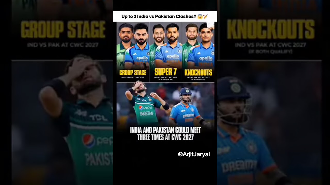 New ODI World Cup Format Could Deliver 3 India vs Pakistan Clashes! 😱🔥 || #viralvideo #cricketnews