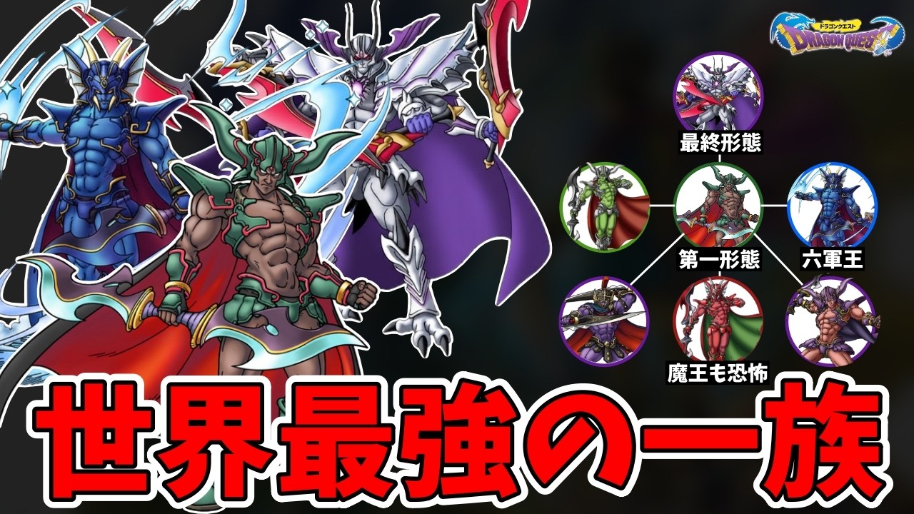 【ドラクエ】世界一わかりやすくダークドレアム系統の魔物を関係図を用いて解説！【ゆっくり解説】