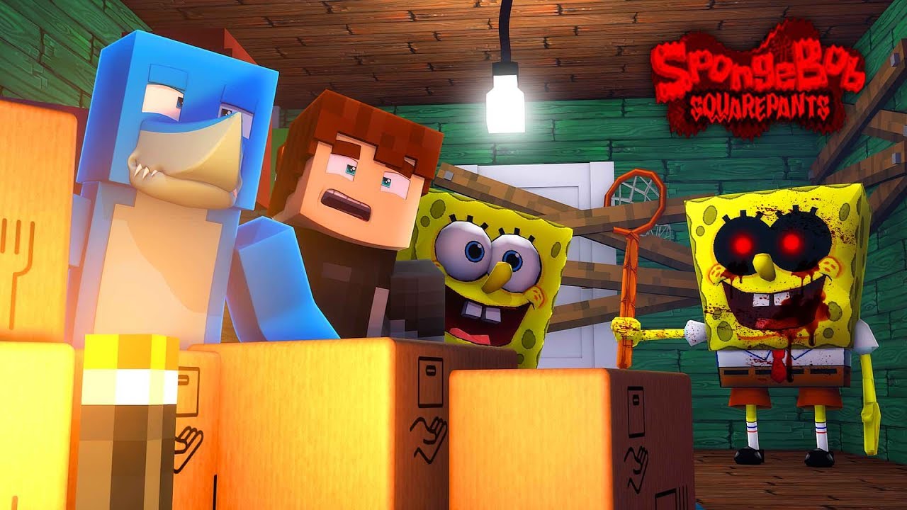 BIKINI BOTTOM UNDER ATTACK BY SPONGEBOB .EXE - Minecraft w/ Hsarky and Scuba Steve