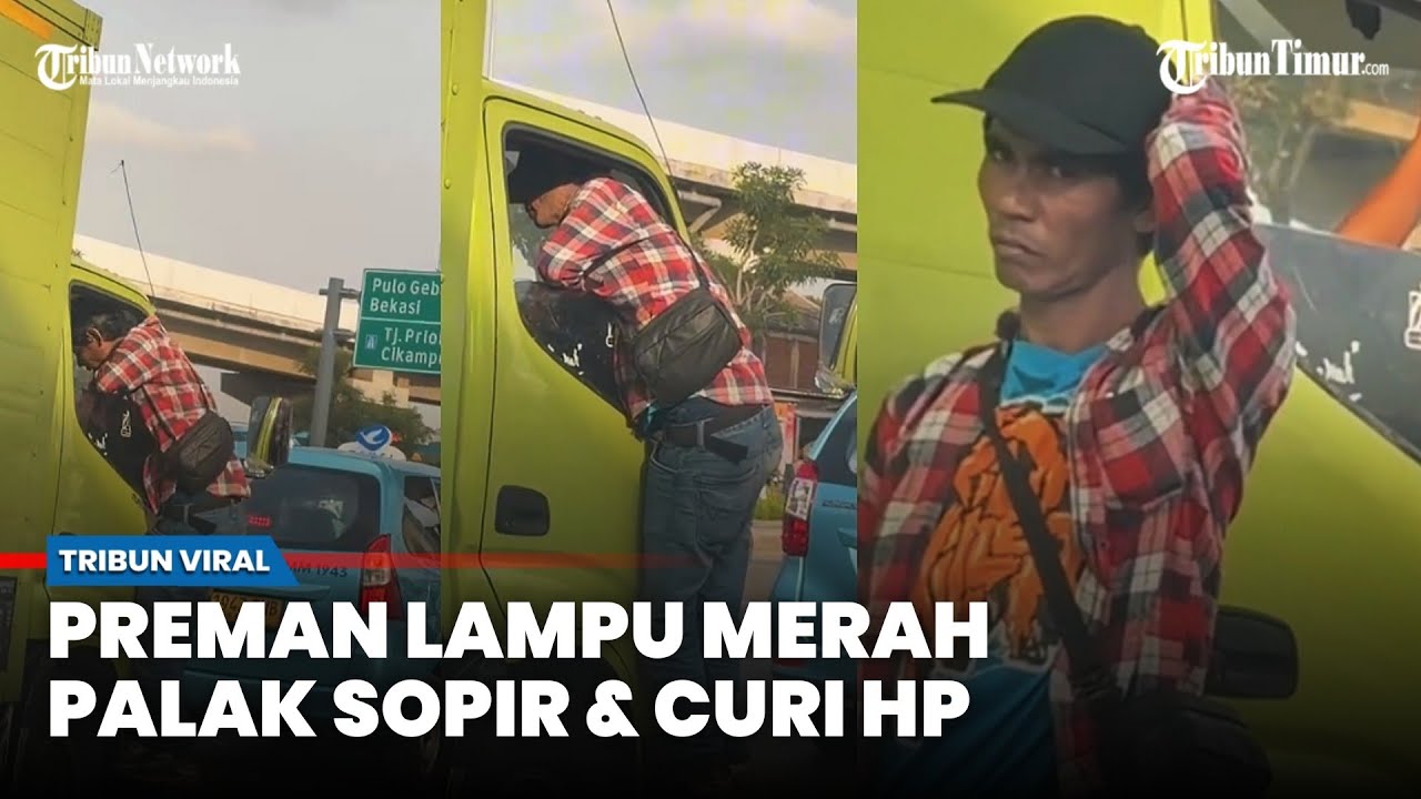 VIRAL! Preman di Lampu Merah Cakung, Palak Sopir Truk Hingga Nekat Ambil HP 