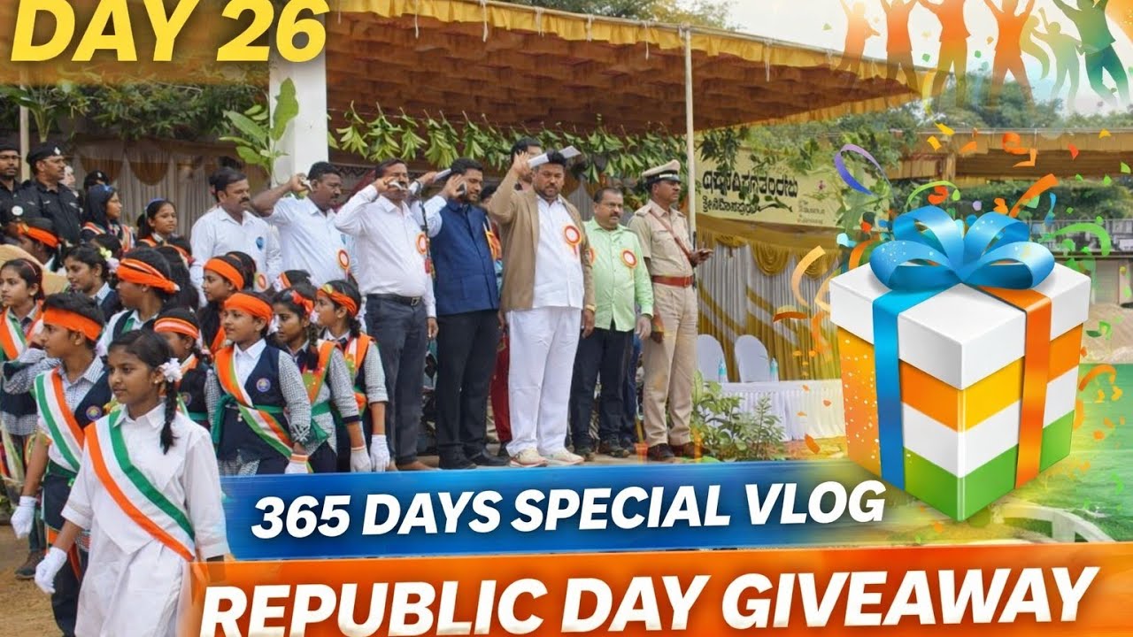 Day26 chalenge of 365days special vlog of republic Day and giveaway 