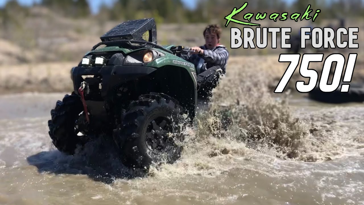 Kawasaki Brute Force deep water wheelies!
