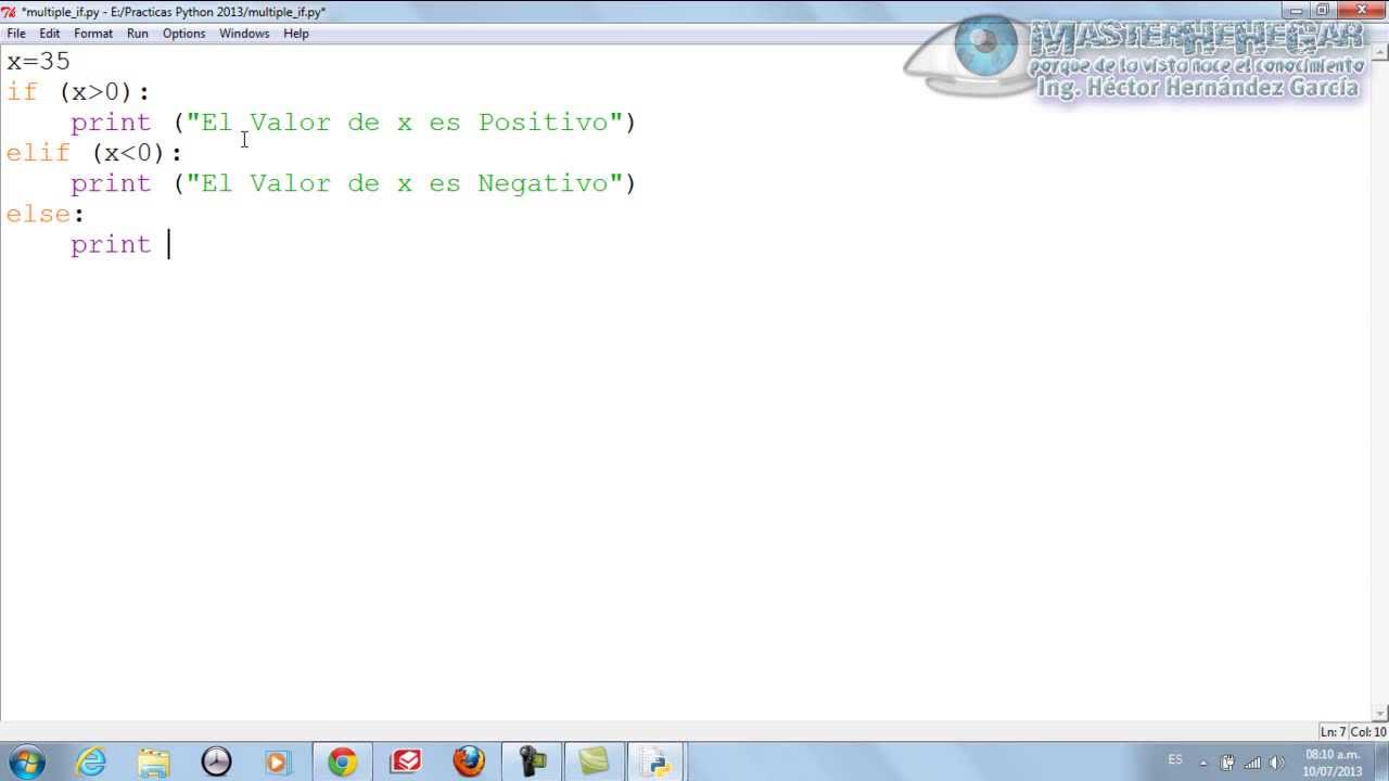 13 - Estructura Condicional Múltiple if (Python)