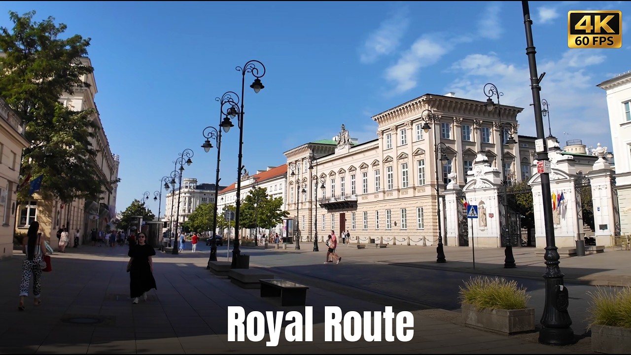 Explore Royal Route Warsaw, Poland | Silent Walking Tour [4K]