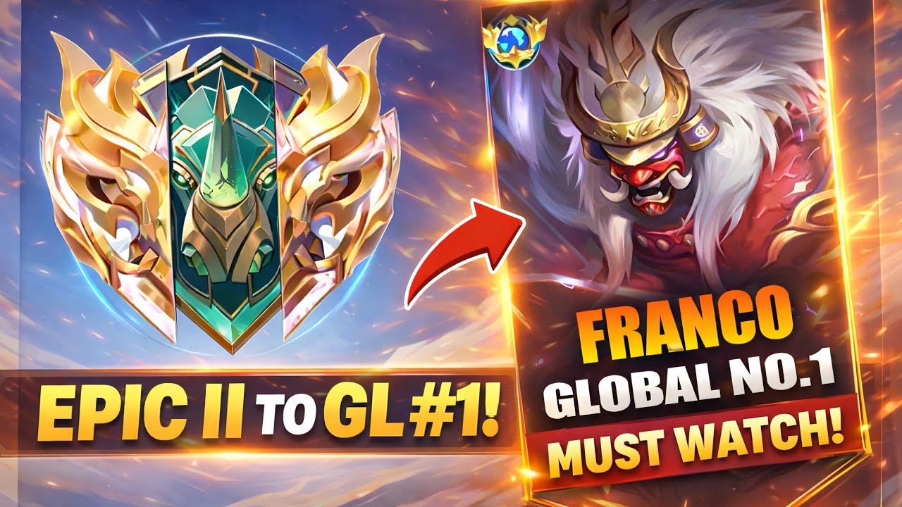 From Epic to Global #1 With Franco | Must Watch Gameplay~Mlbb