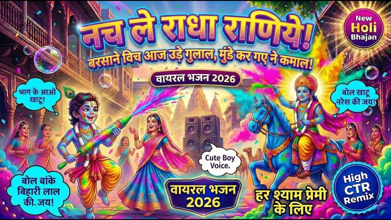 Radha Krishna Holi DJ Mashup: Lathmar Bhangra Beat | Kanha Maar Gayo Pichkari | Vrindavan Holi 2026