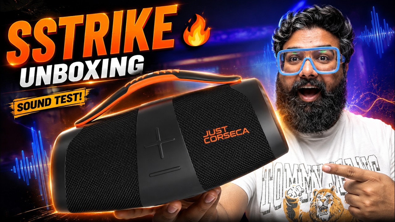 Just Corseca SStrike Bluetooth Speaker Unboxing & Sound Test 🔊 | Powerful Bass & Build Quality