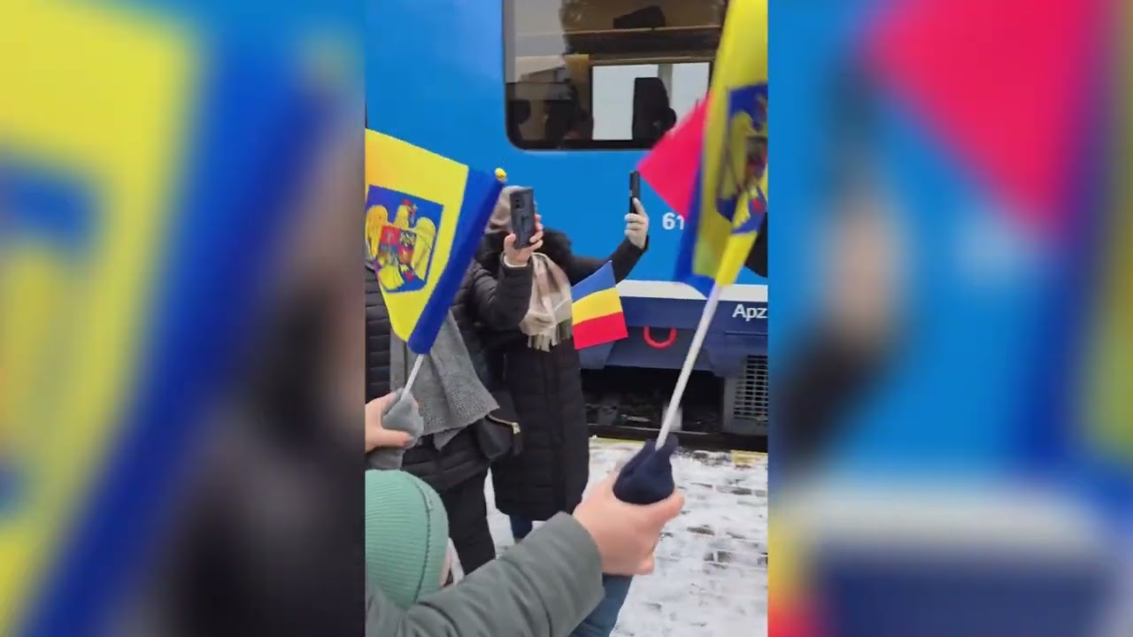 Trenul Unirii, întâmpinat în Bârlad de sute de oameni