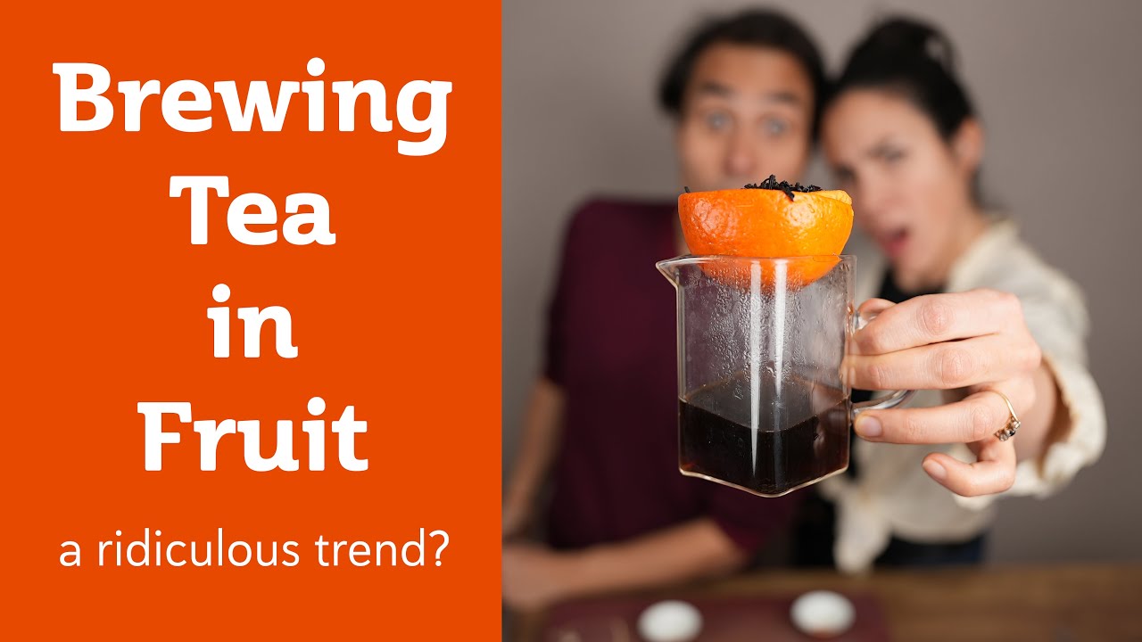 Trying VIRAL TEA TREND - How to Brew Tea in a Tangerine!