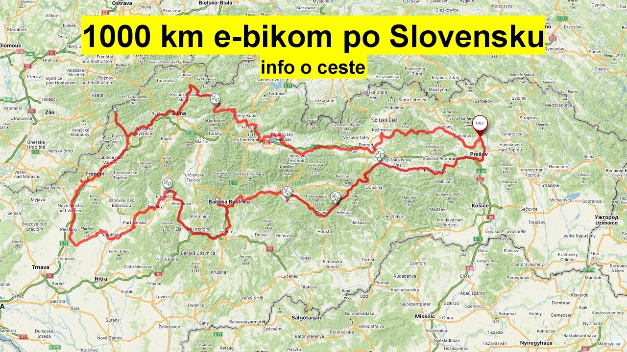 1000 km e-bikom po Slovensku - zhrnutie