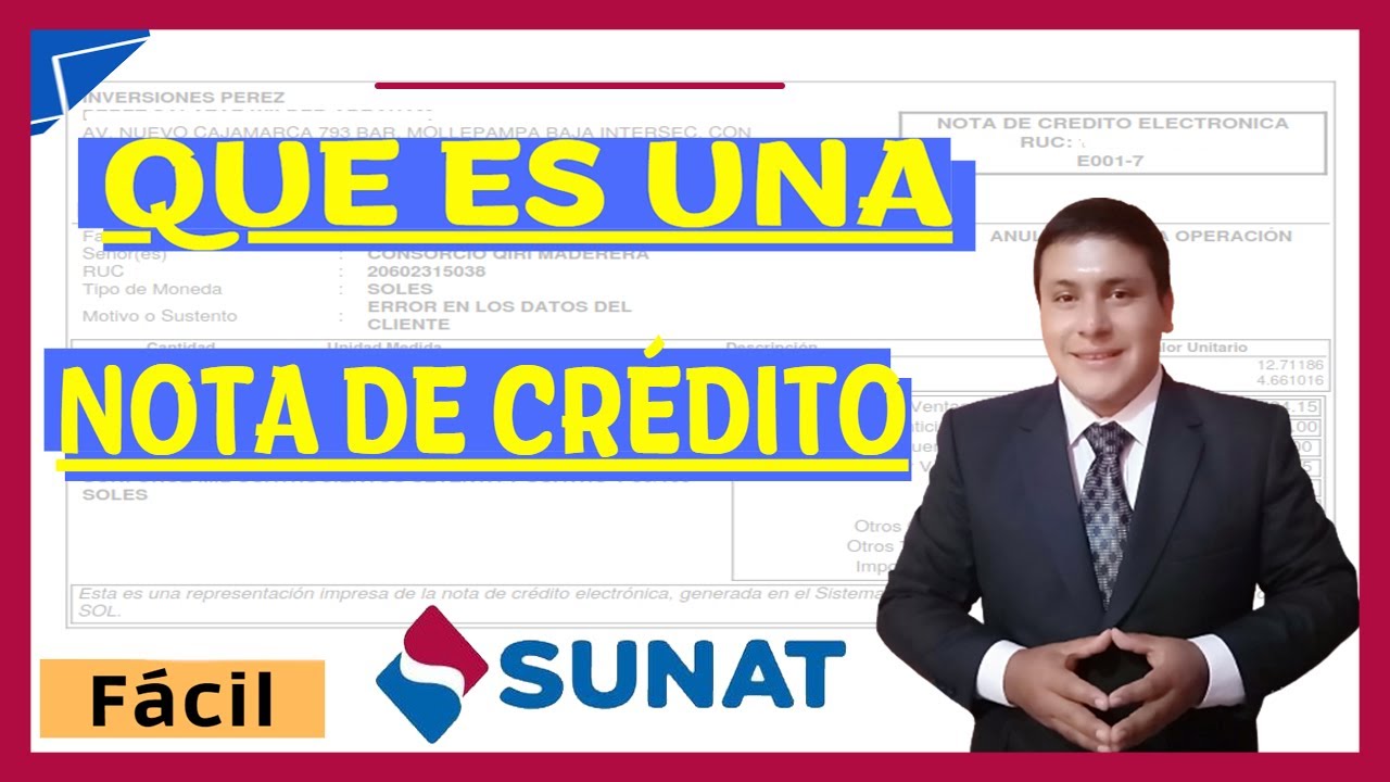Nota de Crédito SUNAT todo lo que debe saber con caso práctico