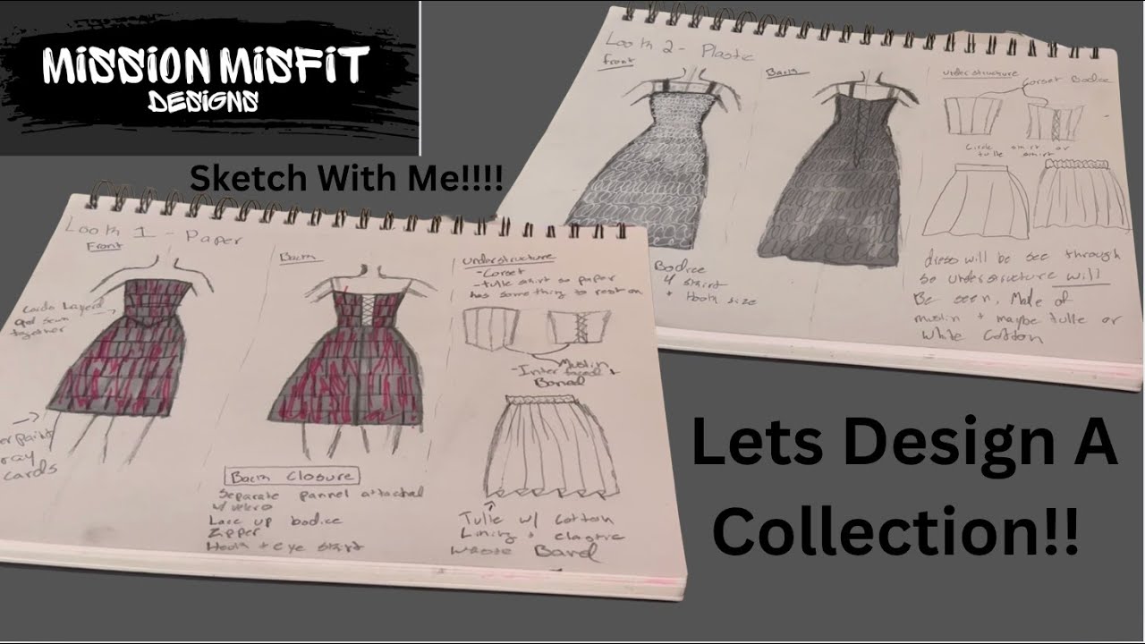 Sketch With Me I Designing A collection I Too Much Waste Not Enough Space Part 1