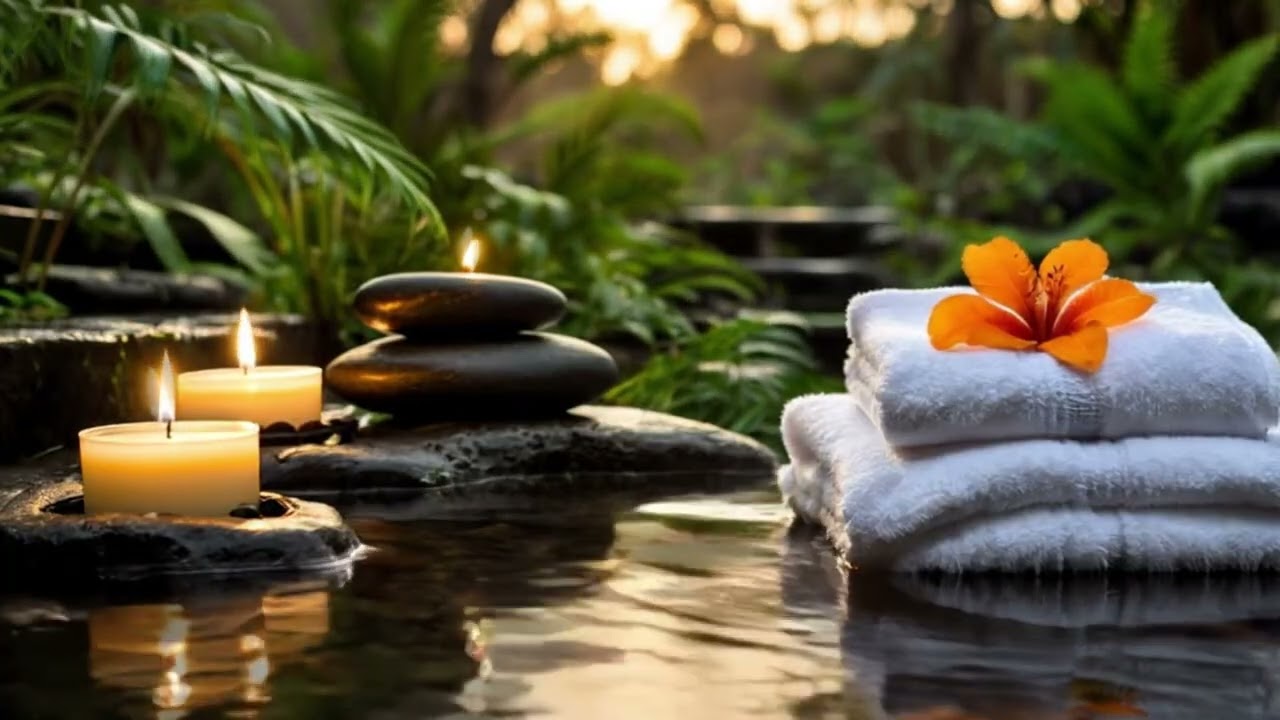 Relaxing Music with Water Sounds for Stress Relief 🌼 Relieve depression,Spa Music Sleep