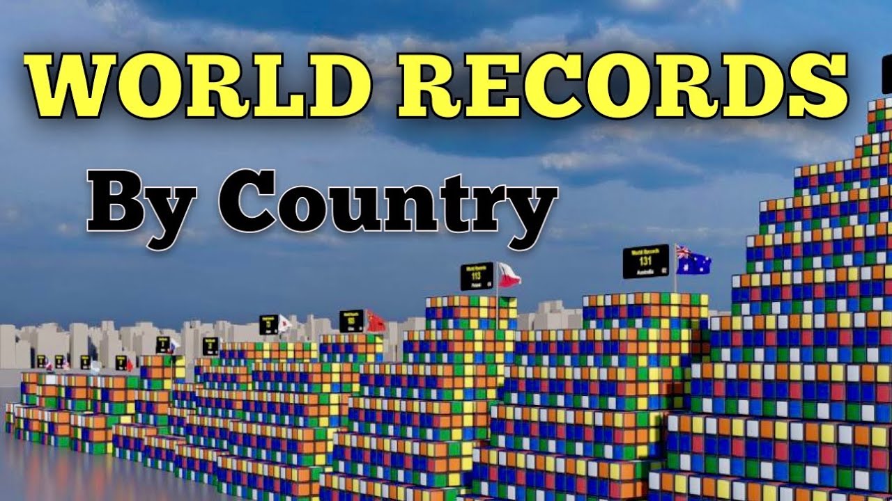 Rubik’s Cube World Record by Country | 3D comparison