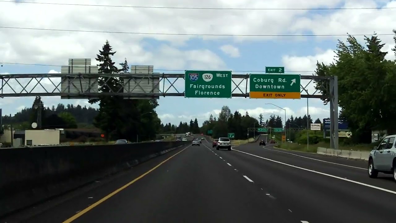 Interstate 105 - Oregon westbound