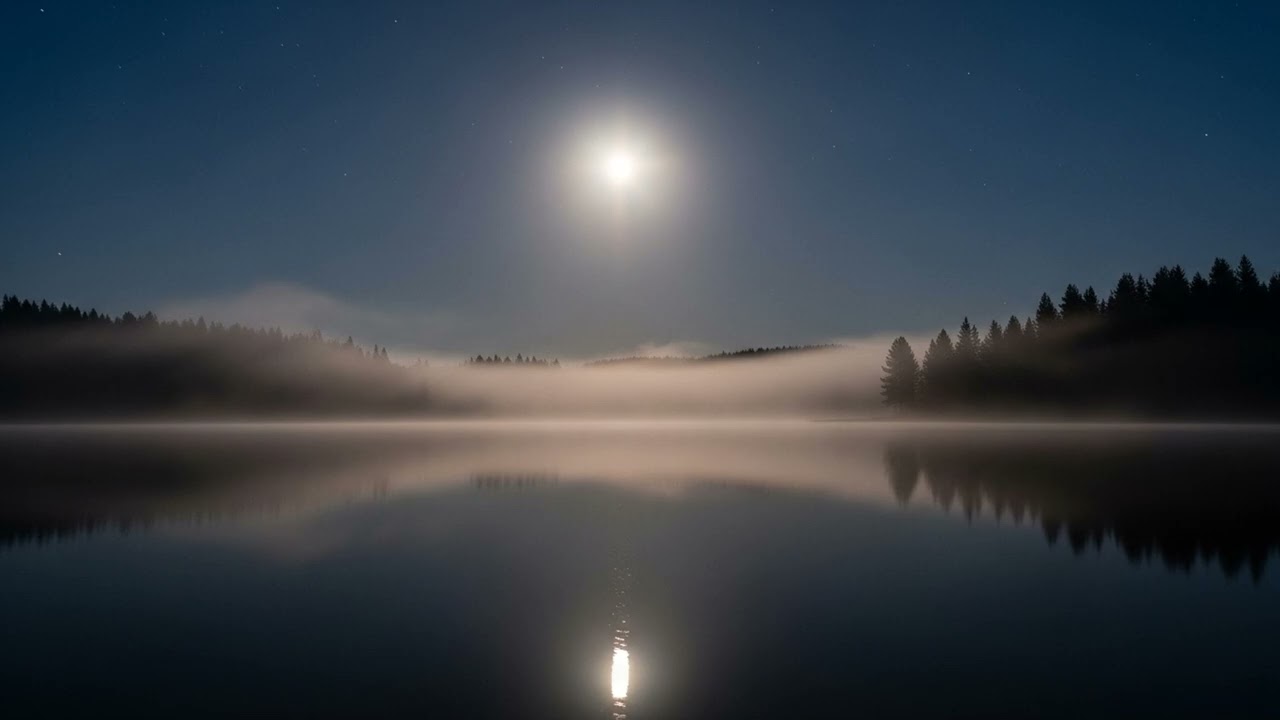 Meditation Calm Music | Soft Moonlight Lake