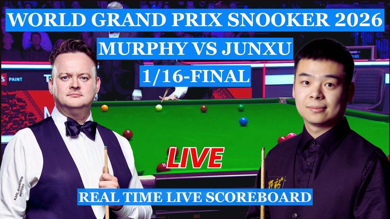 Shaun Murphy vs Pang Junxu Live Scores | World Grand Prix Snooker 2026 1/16-Finals
