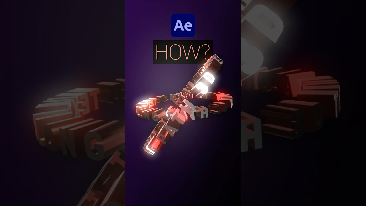 How to Animate a 3D Text Along a Path in After Effects