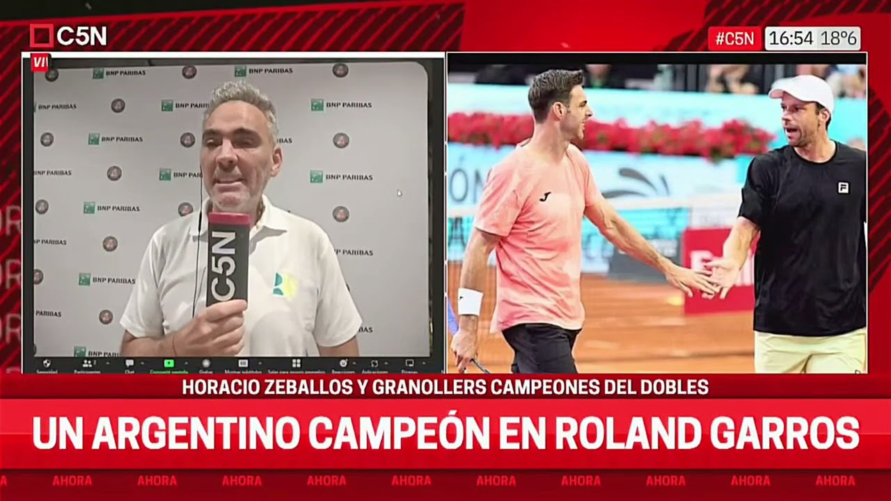 Horacio Zeballos y Granollers campeones del doble de #RolandGarros Vencieron a Skupski y Salisbury