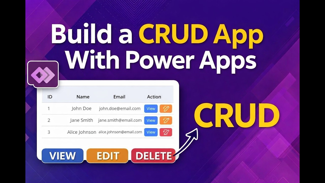 Build a CRUD Application in Power Apps | View, Edit, Update & Delete Data
