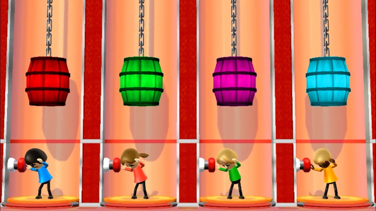 Wii Party Minigames - Little Penguin Vs Lucia Vs Eddy Vs Stephanie (Master CPU)