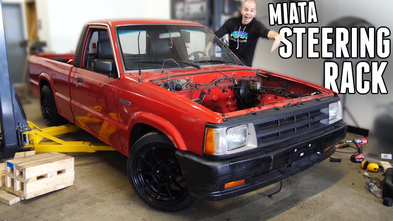 Mounting a Miata Steering Rack in the DRIFT TRUCK! - Pt. 9