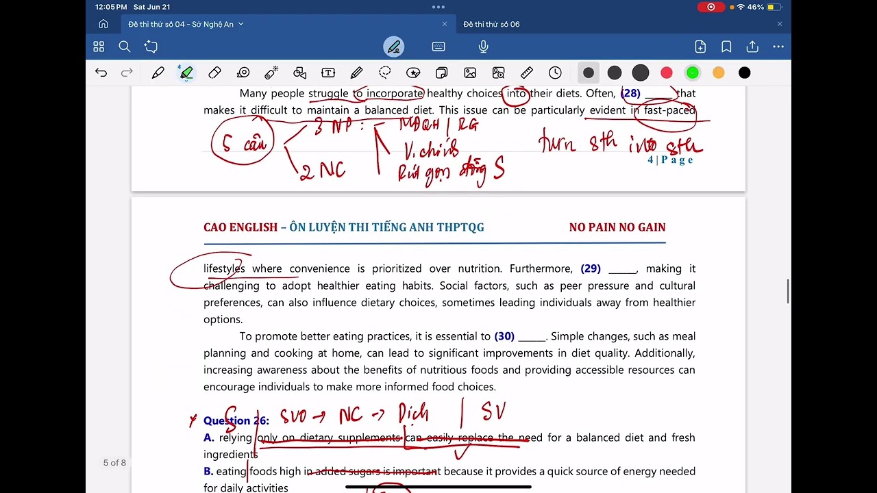[ CAO ENGLISH ] Hướng dẫn cách làm bài đọc điền khuyết thông tin 5 câu - form đề thi 2025