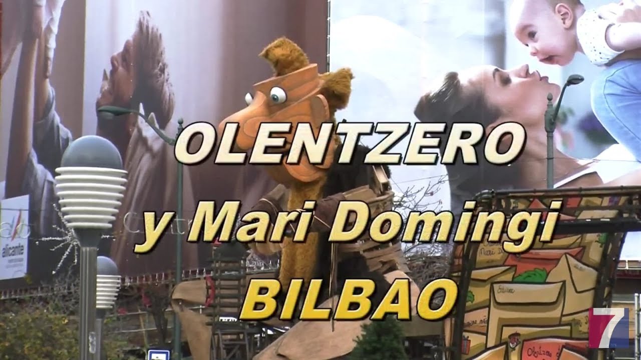 Olentzero y Mari Domingi reparten la ilusión de la Navidad en Bilbao