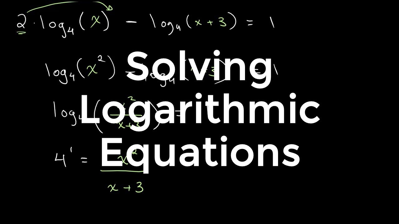 Solving Logarithmic Equations | O Level Additional Mathematics
