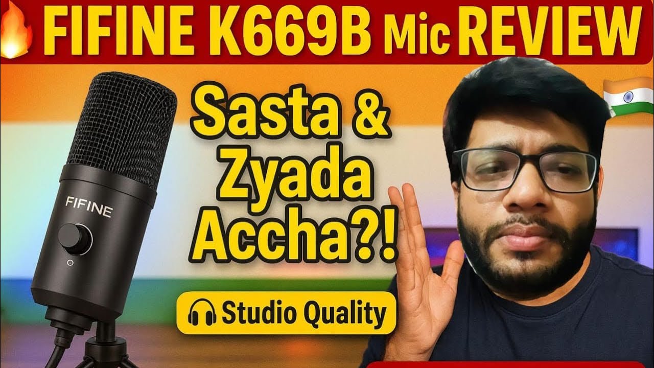 🎤 FIFINE K669B Mic Review & Setup vs T669B 💥| Best Mic Under ₹3000? | Sound Test Guitar Vocal demo 🎸