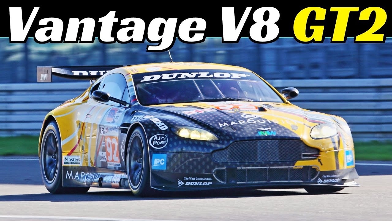Aston Martin V8 Vantage GT2 - 4.5-Litre V8 Engine Sound, Action at Nürburgring, Monza & Le Castellet