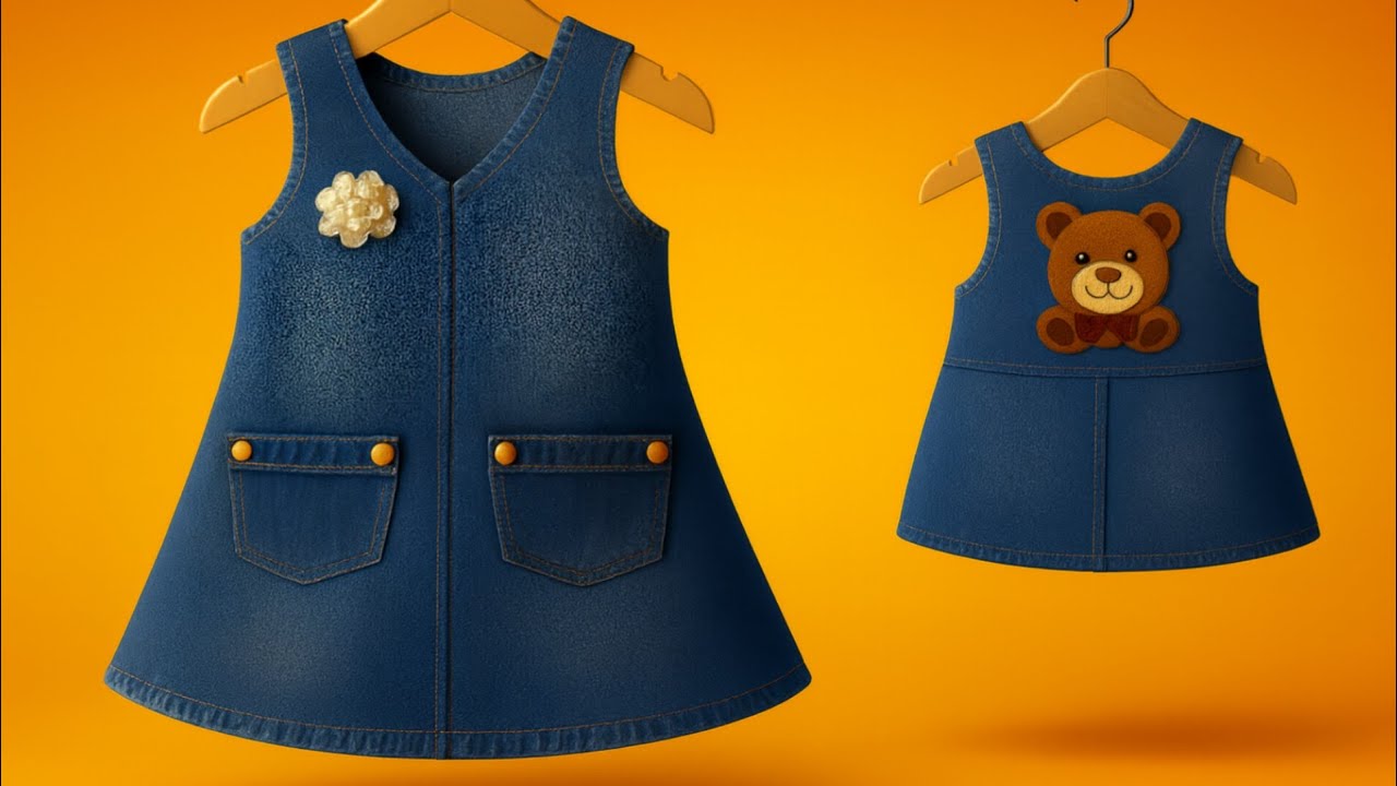 😱Can You Believe This Kids Outfit Was Made From Old Jeans? 😍♻️