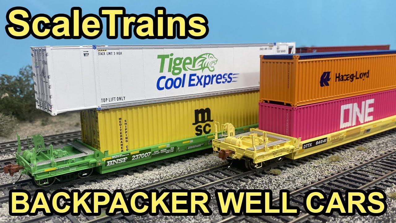 Review: Scale Trains PS-Trinity Backpacker Well Car Set [HO Scale]