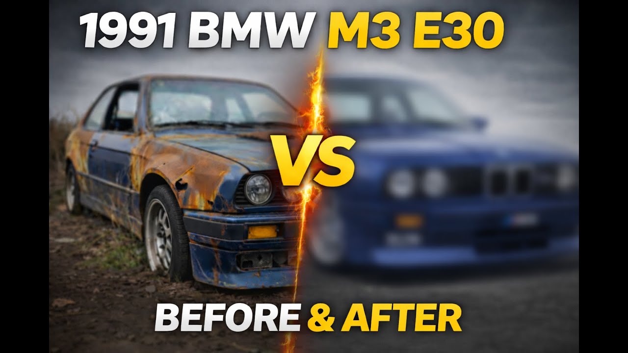 Epic 1991 BMW M3 E30 Restoration: From Rusty Wreck to Stunning Blue Perfection! 🚀🔥